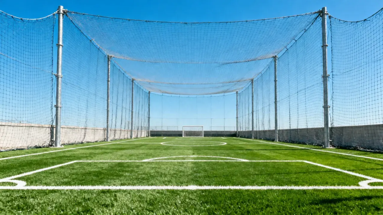 Rede de proteção para quadra esportiva