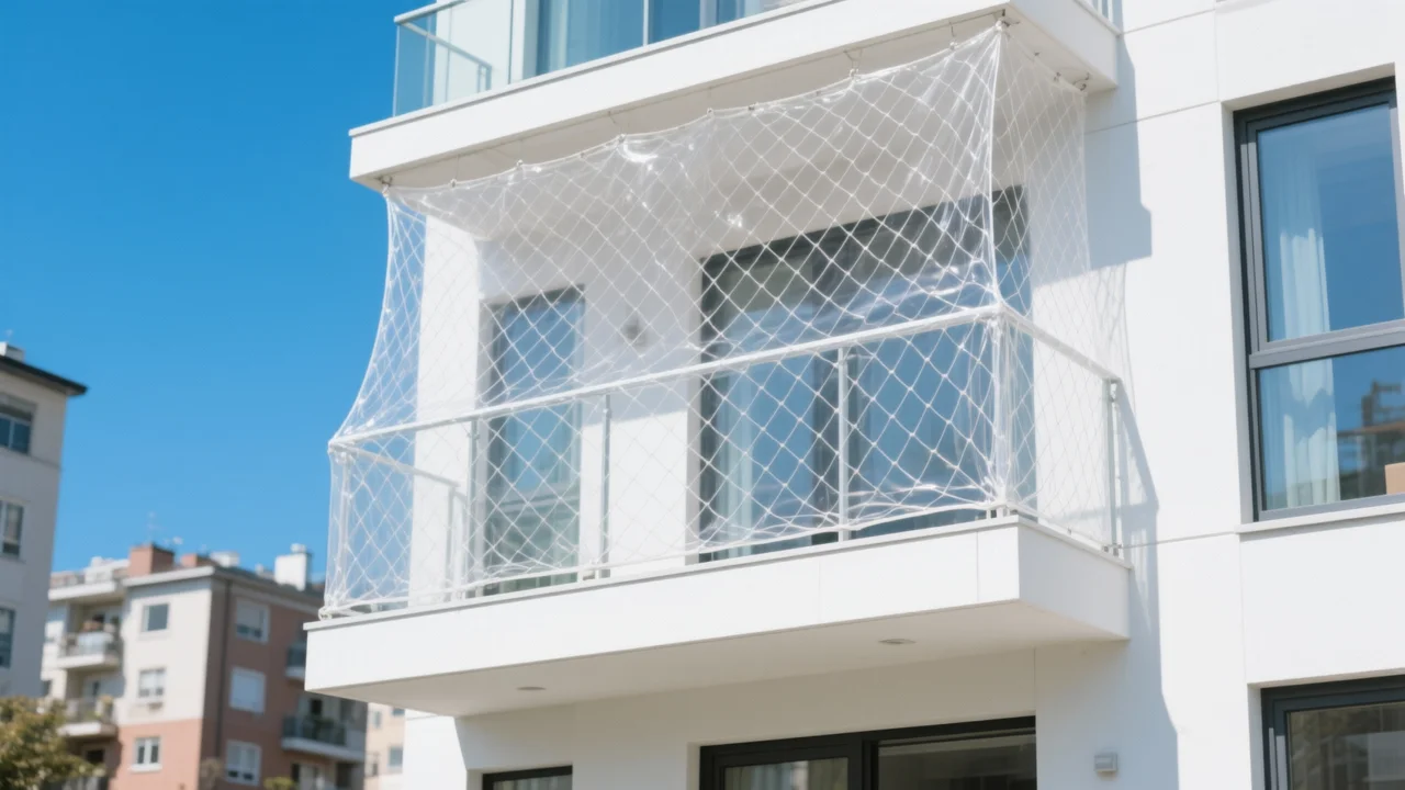 Rede de proteção em sacada de apartamento