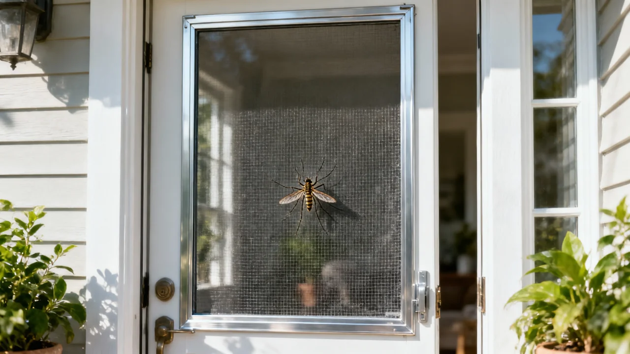 Tela mosquiteira para porta
